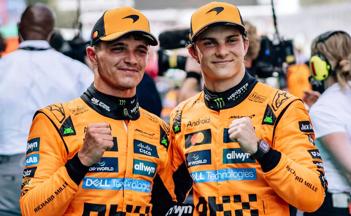 La escudería de McLaren hizo el 1-2 que completó Lando Norris, mientras que Charles Leclerc (Ferrari) quedo en la tercera posición