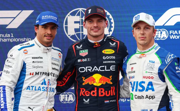 El piloto neerlandés de Red Bull, líder en poles de la temporada con seis, superó por 478 milésimas a Carlos Sainz Jr. (Williams).