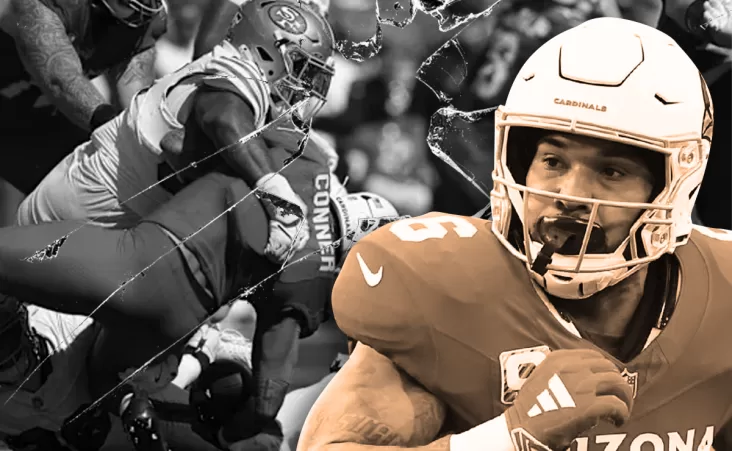 El incidente ocurrió en la segunda mitad, cuando Conner intentaba escapar de la marca del liniero defensivo Jordan Elliot, pero el safety Marques Sigle se sumó a la tacleada y provocó que la pierna derecha del corredor se torciera de forma peligrosa.