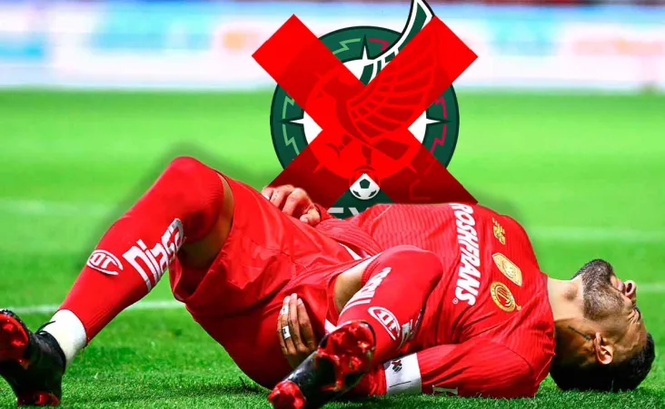 El club mexiquense informó a través de un comunicado que el delantero presenta una lesión muscular grado II en el semitendinoso del muslo izquierdo.