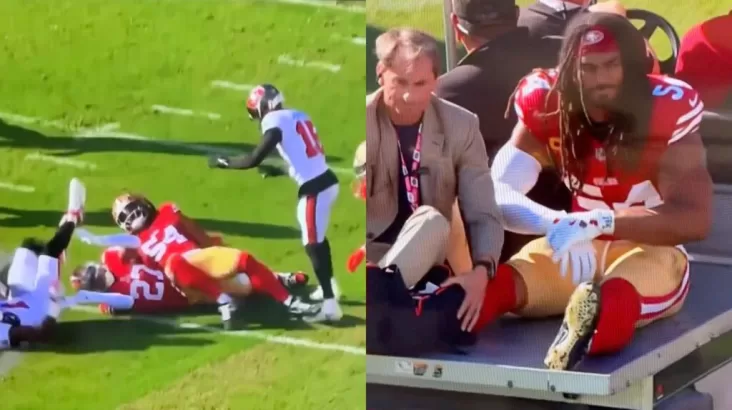 San Francisco sufrió de nuevo por las bajas. Sin Brock Purdy y con Fred Warner saliendo en camilla por una lesión de tobillo, el equipo quedó desarmado.