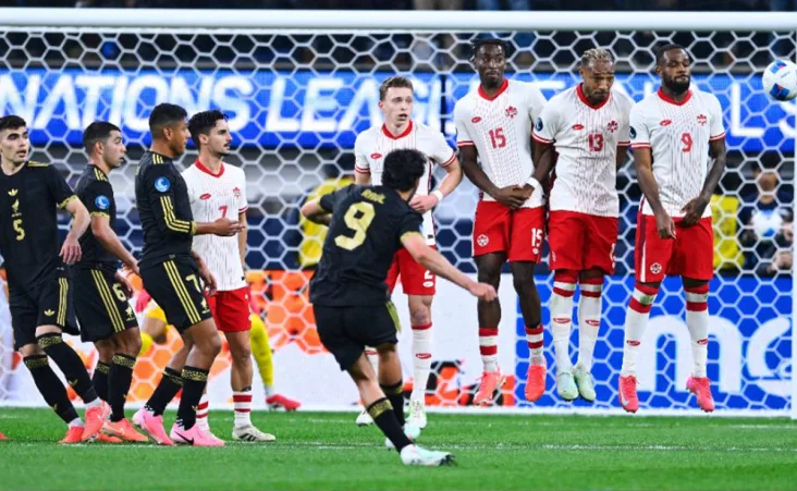El gol premiado fue un tiro libre al minuto 75 durante la Semifinal de la Nations League ante Canadá.